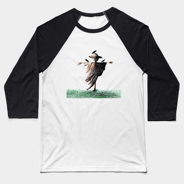 Scarecrow Baseball T-Shirt by DarkoRikalo86